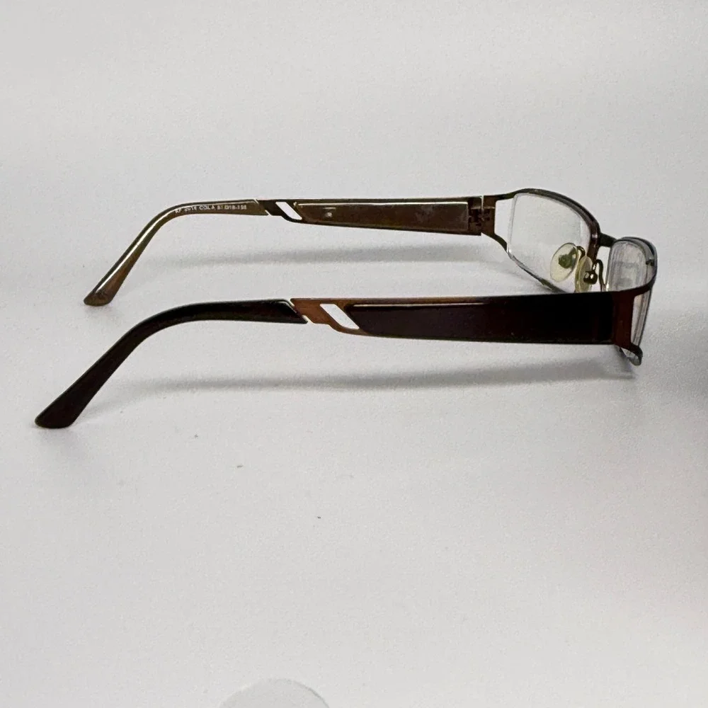 Kevin Ferud KF 2014 COLA Eyeglasses Frames Brown Rectangle 51-18-135 Italy‎ CE